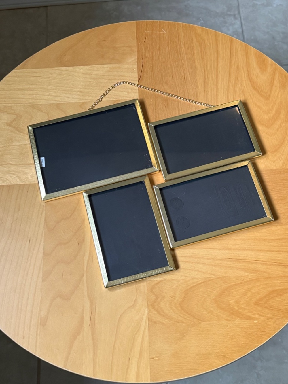 IKEA c2019 VESSIGE Gold Wall Hanging 4 Slot Photo Picture Frame Made in Vietnam